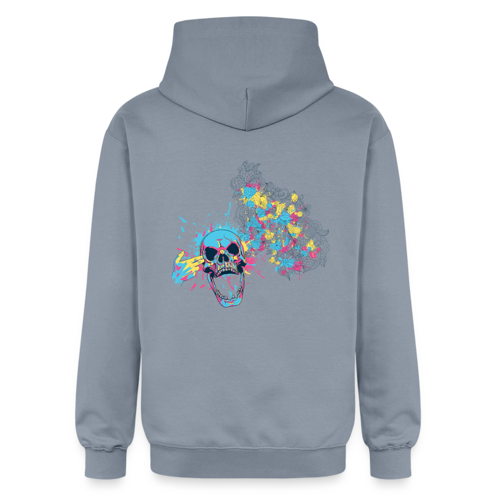 Felpa con cappuccio unisex Softstyle® | Gildan | Skull Explosion - azzurro