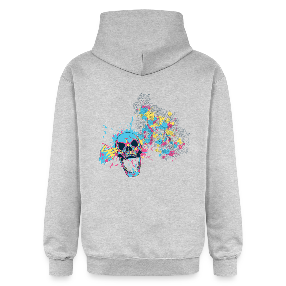 Felpa con cappuccio unisex Softstyle® | Gildan | Skull Explosion - grigio chiaro melange