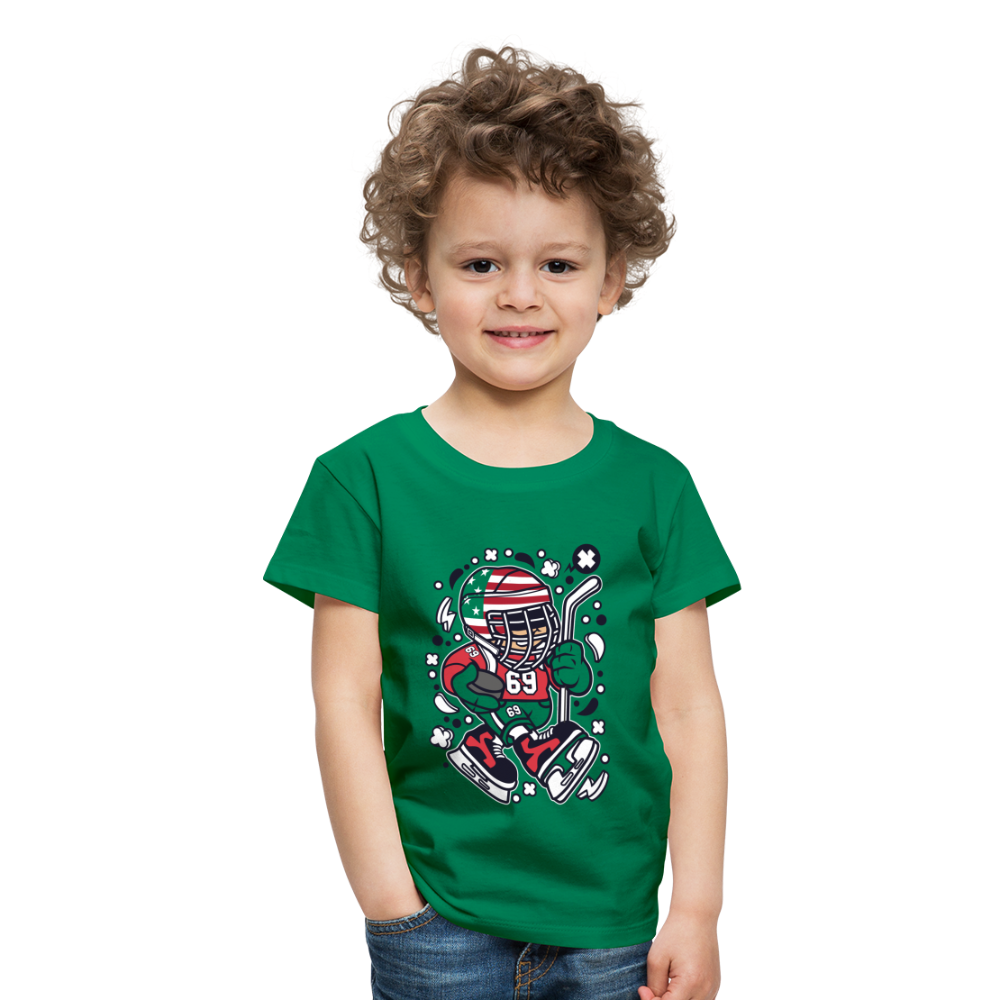 Maglietta Premium per bambini | Spreadshirt | American Hockey Kid - verde kelly