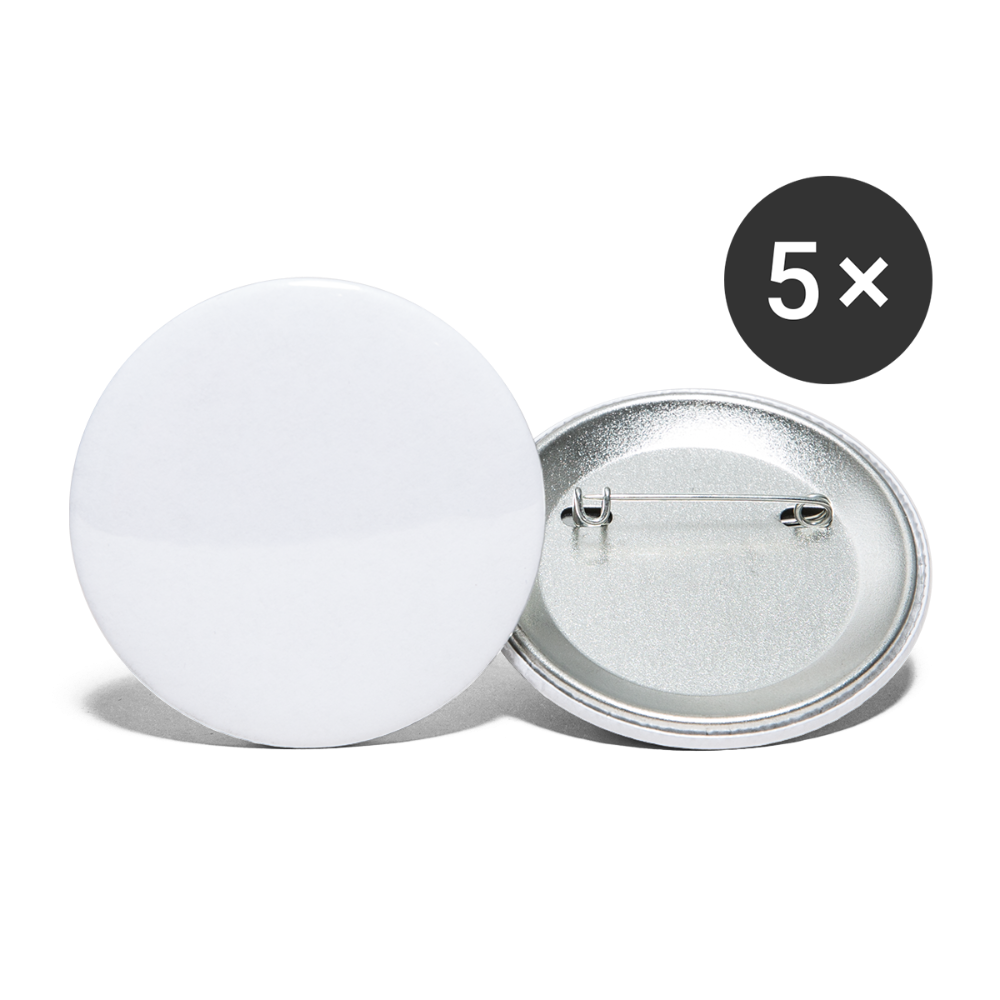 Confezione da 5 spille grandi (56 mm) - bianco