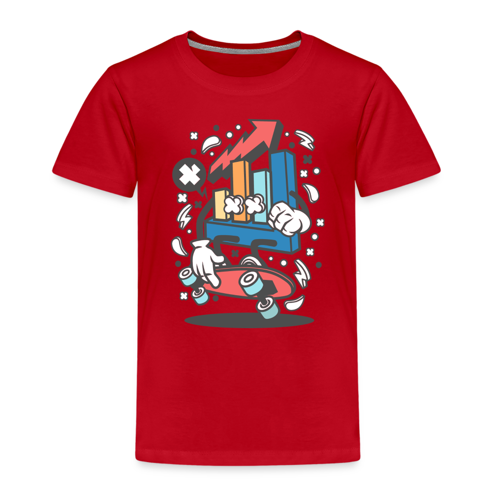 Maglietta Premium per bambini | Spreadshirt | Chart Skater - rosso