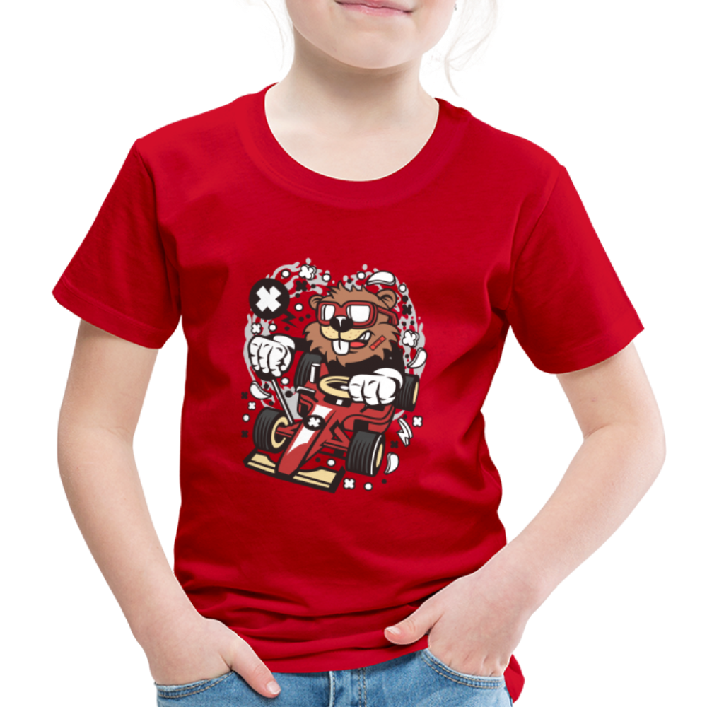 Maglietta Premium per bambini | Spreadshirt | Beaver Racer - rosso