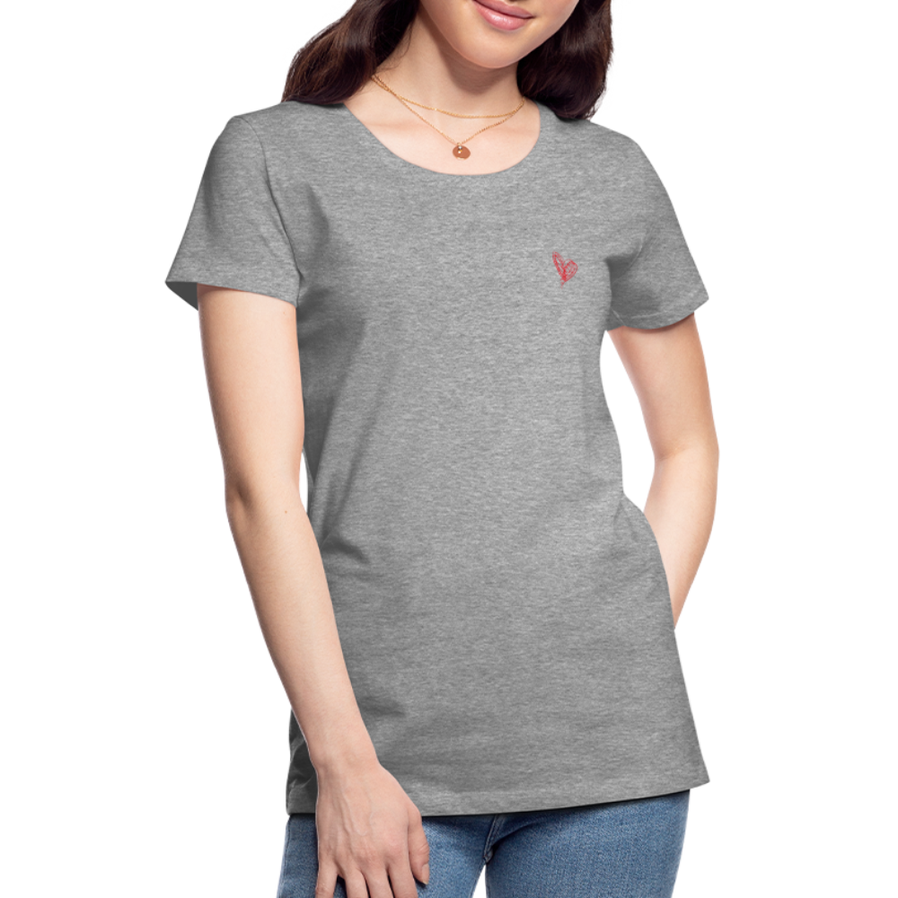 Maglietta Premium da donna | Spreadshirt | Collect Hearts - grigio melange