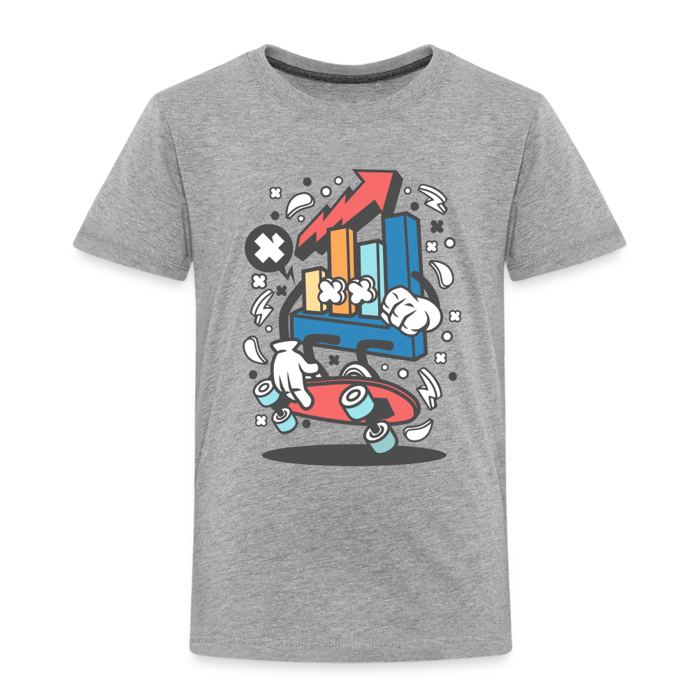 Maglietta Premium per bambini | Spreadshirt | Chart Skater - grigio melange
