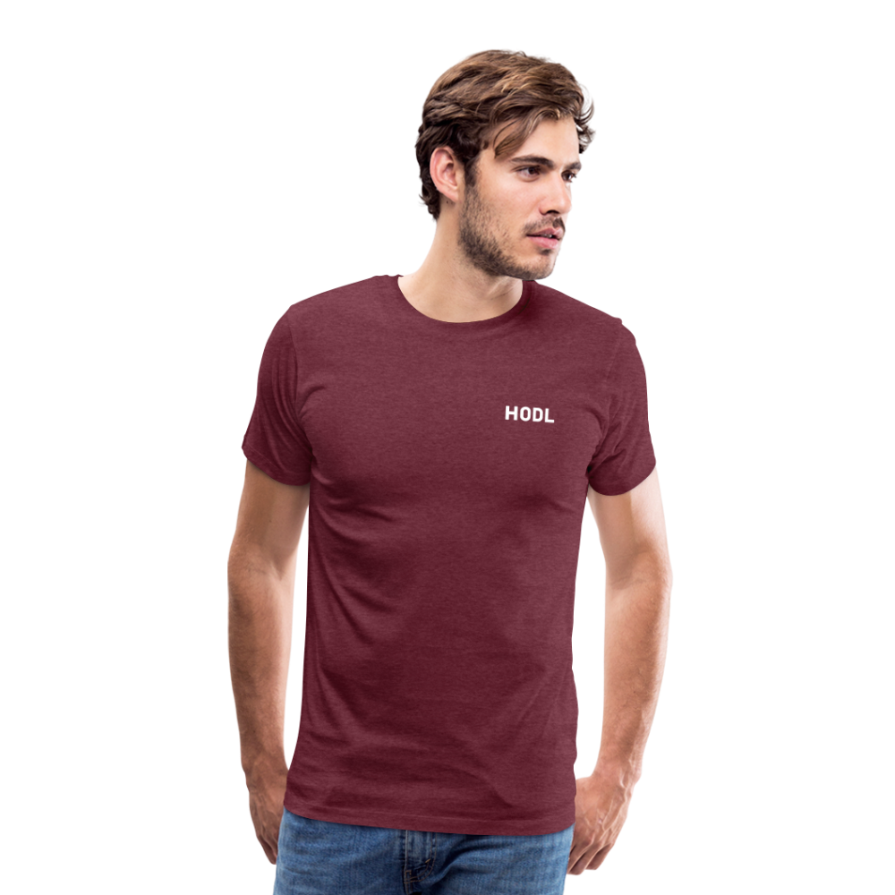 Maglietta Premium da uomo | Spreadshirt | BTC#1 - rosso bordeaux melange