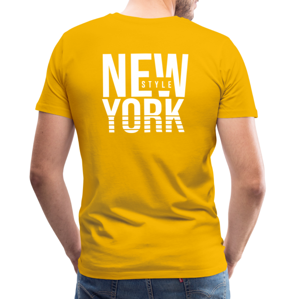 Maglietta Premium da uomo | Spreadshirt | New York Style - giallo sole