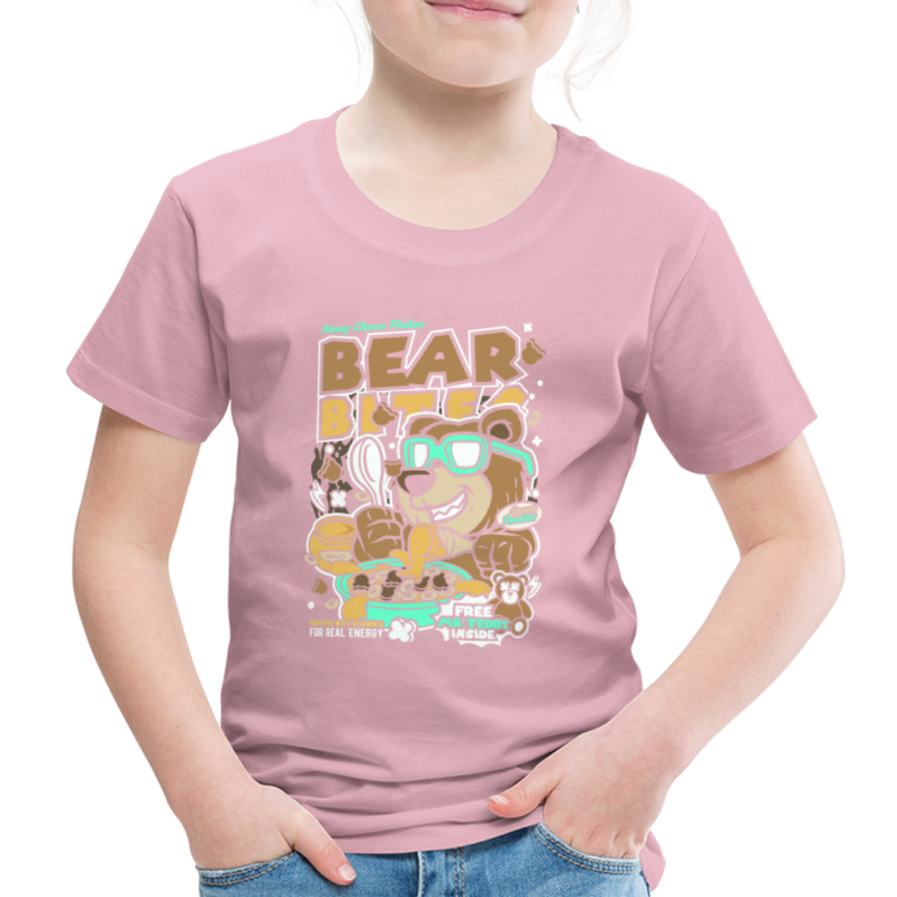 Maglietta Premium per bambini | Spreadshirt | Bear Bites - rosa chiaro