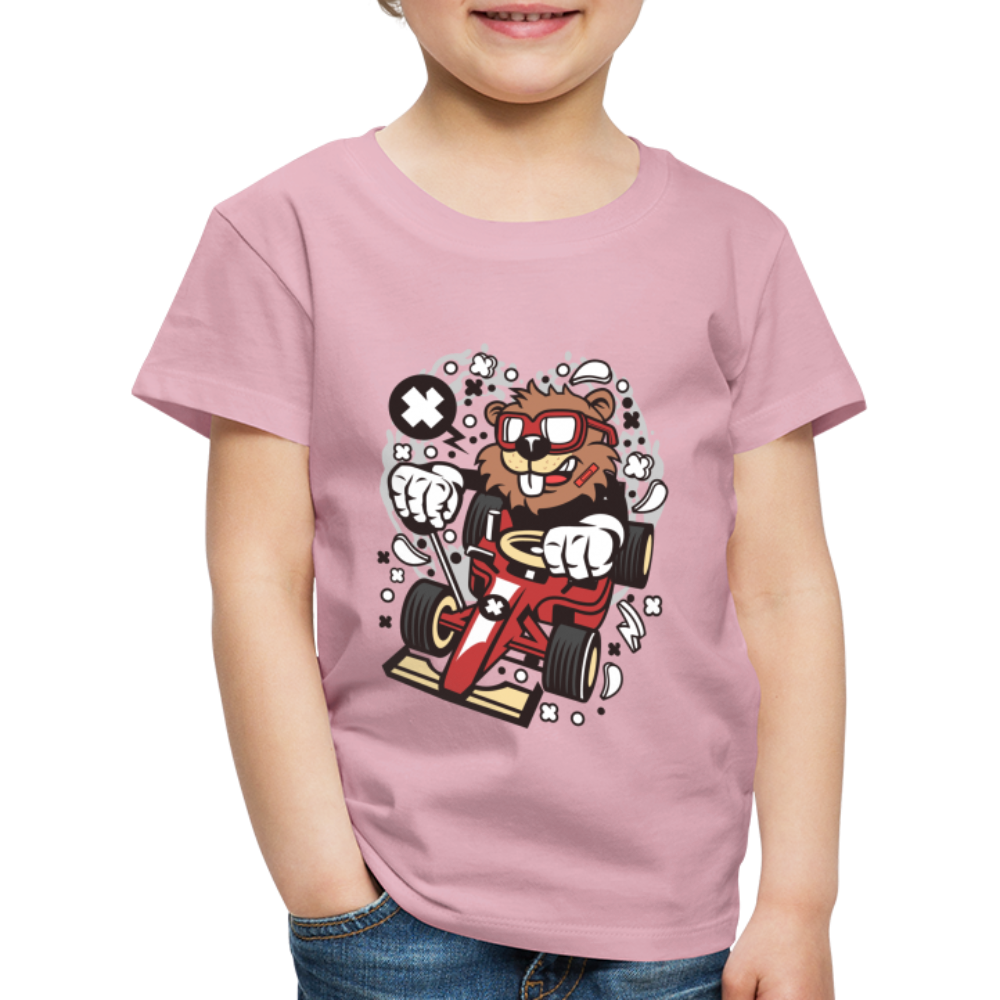 Maglietta Premium per bambini | Spreadshirt | Beaver Racer - rosa chiaro