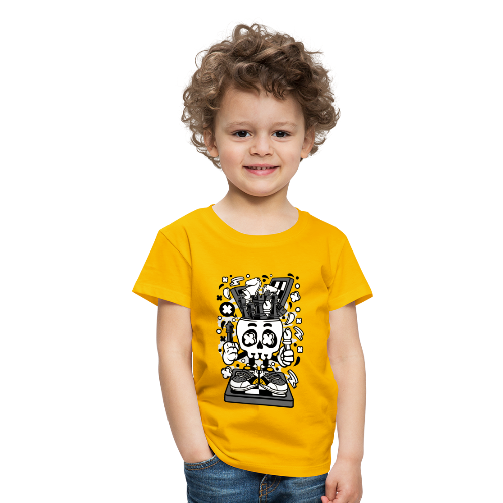 Maglietta Premium per bambini | Spreadshirt | Chess Skull - giallo sole