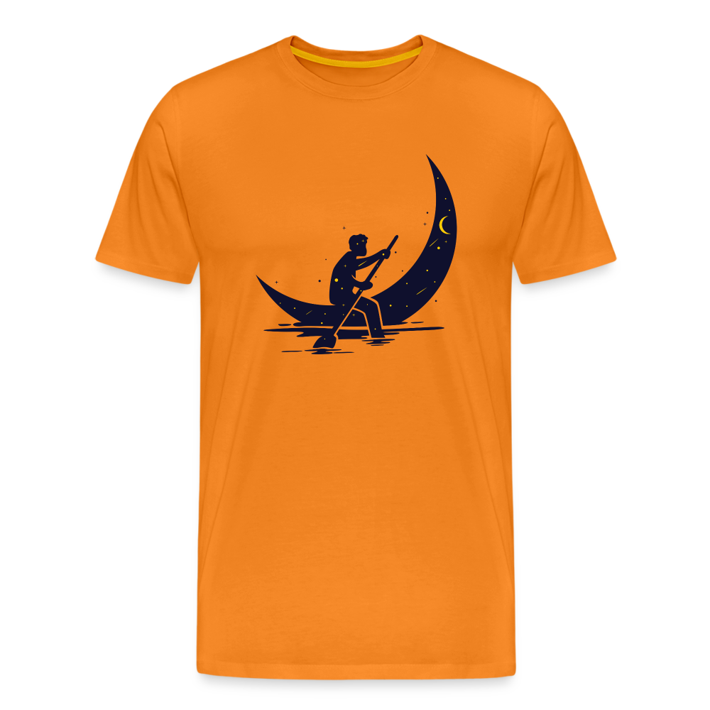 Maglietta Premium da uomo | Spreadshirt | Moon Boat - arancione