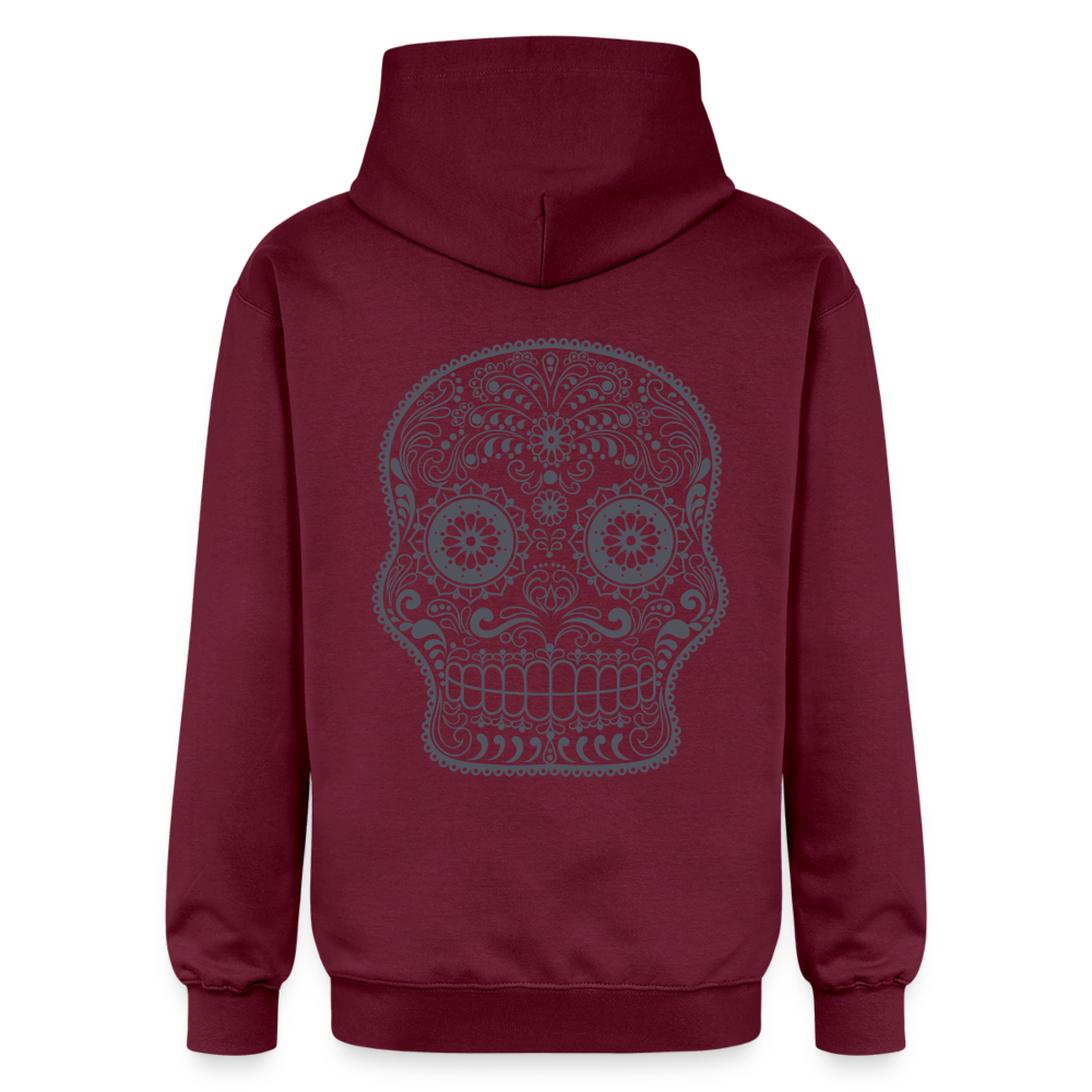 Felpa con cappuccio unisex Softstyle® a grammatura media | Gildan | Skulling Love - maroon