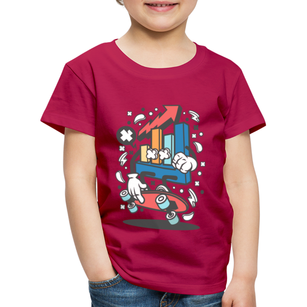 Maglietta Premium per bambini | Spreadshirt | Chart Skater - Borgogna