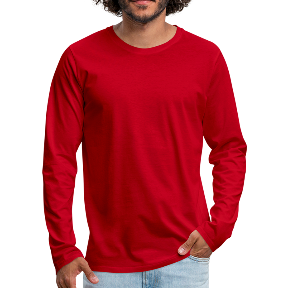 Maglietta Premium a manica lunga da uomo | Spreadshirt - rosso