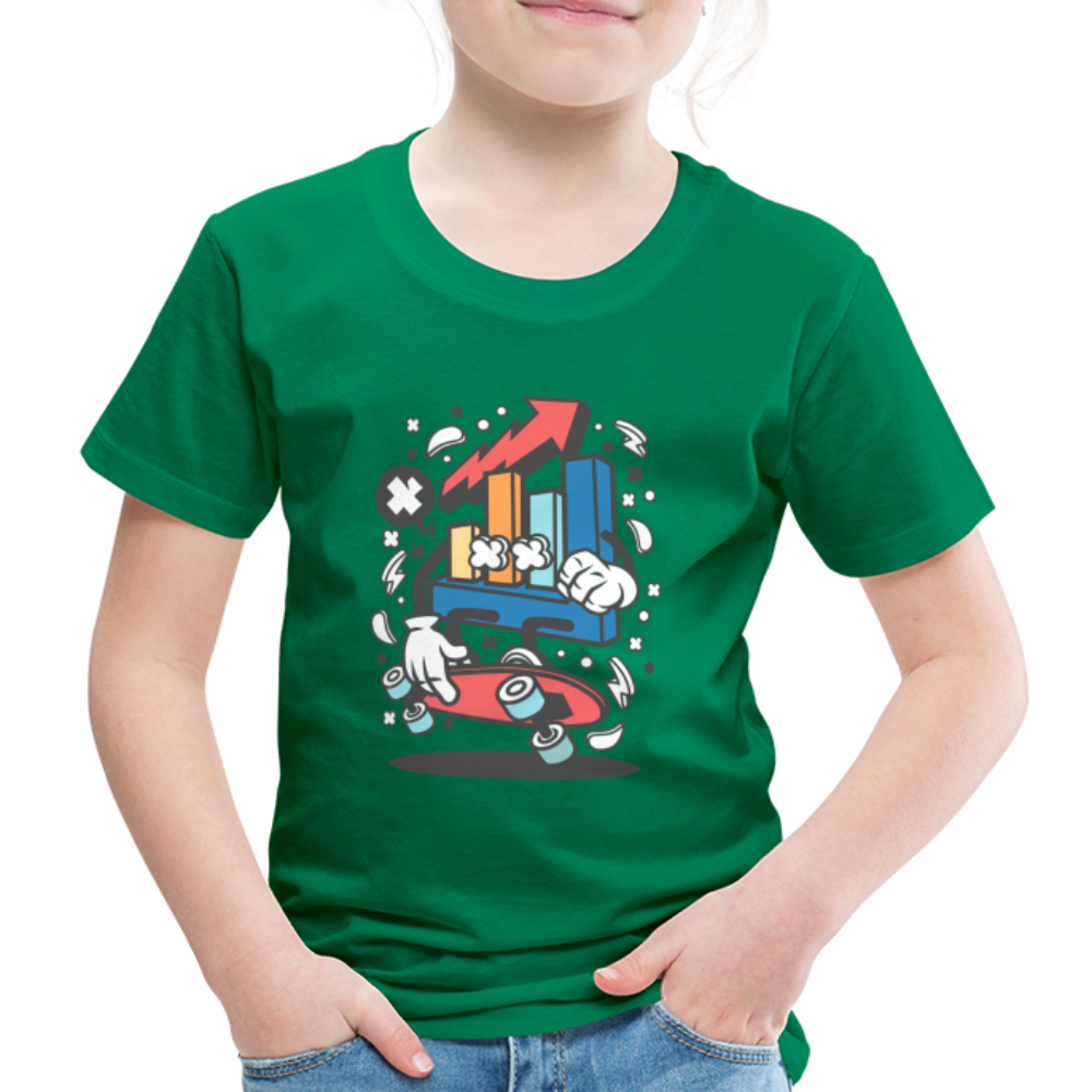 Maglietta Premium per bambini | Spreadshirt | Chart Skater - verde kelly