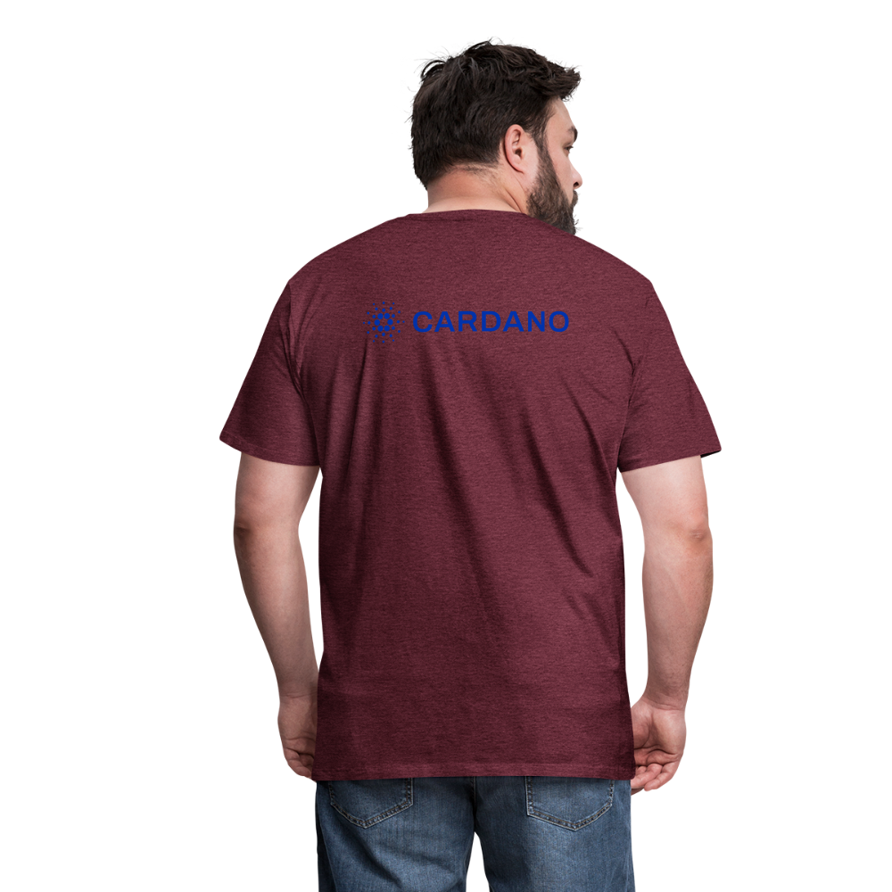 Maglietta Premium da uomo | Spreadshirt | Cardano™ #2 - rosso bordeaux melange