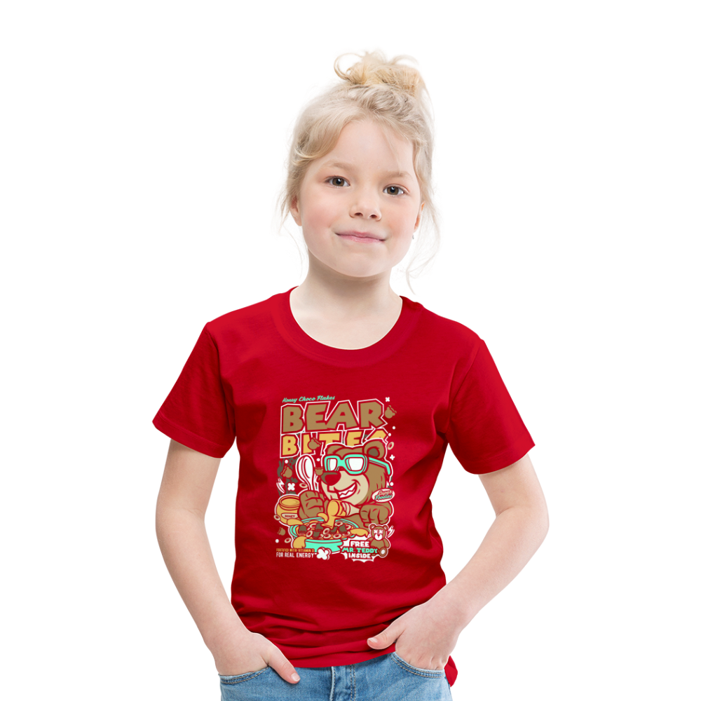 Maglietta Premium per bambini | Spreadshirt | Bear Bites - rosso