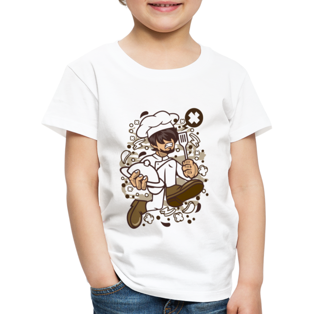 Maglietta Premium per bambini | Spreadshirt | Chef Running - bianco