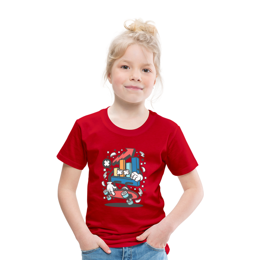Maglietta Premium per bambini | Spreadshirt | Chart Skater - rosso