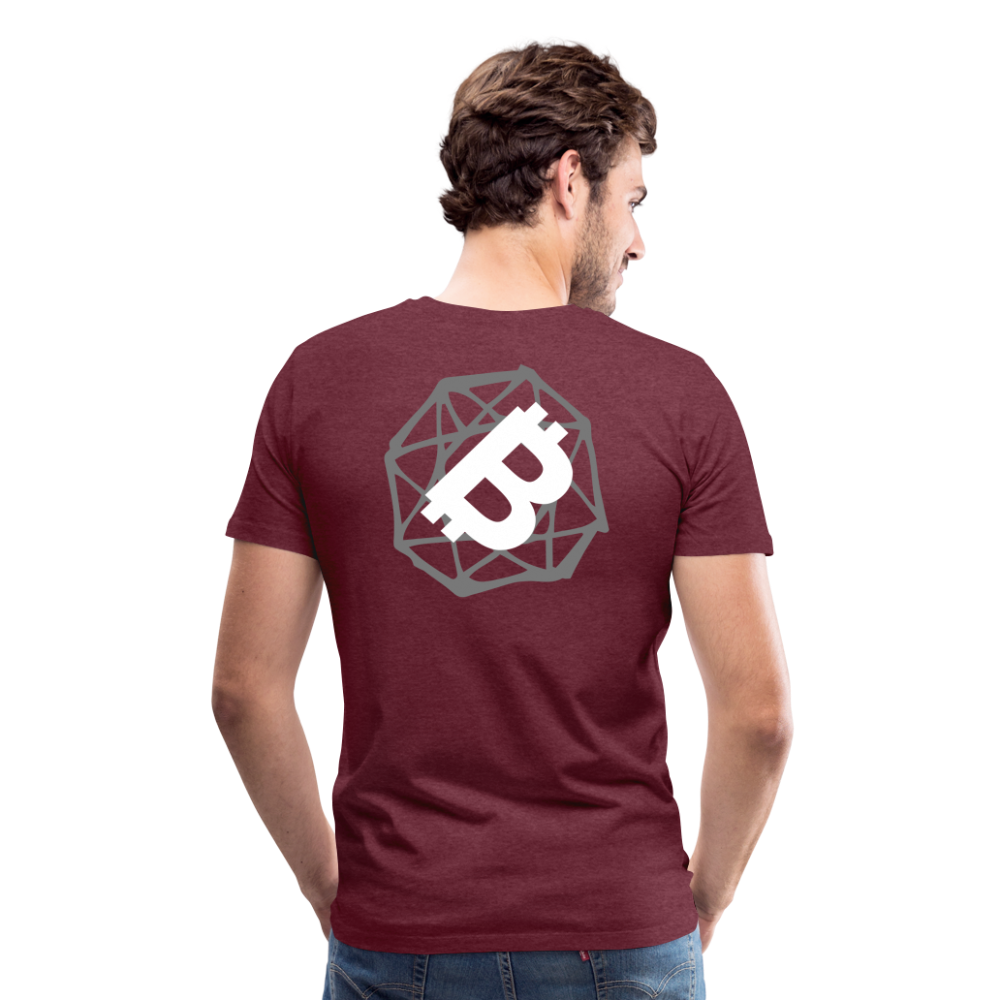 Maglietta Premium da uomo | Spreadshirt | BTC#1 - rosso bordeaux melange