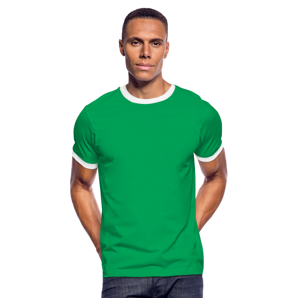 Maglietta Contrast da uomo | Spreadshirt - verde kelly/bianco