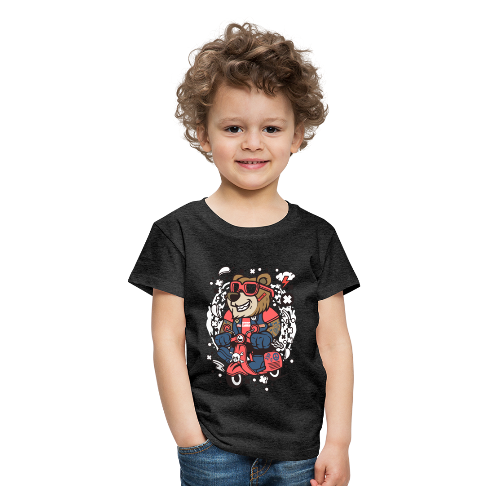 Maglietta Premium per bambini | Spreadshirt | Bear Scooterist - antracite