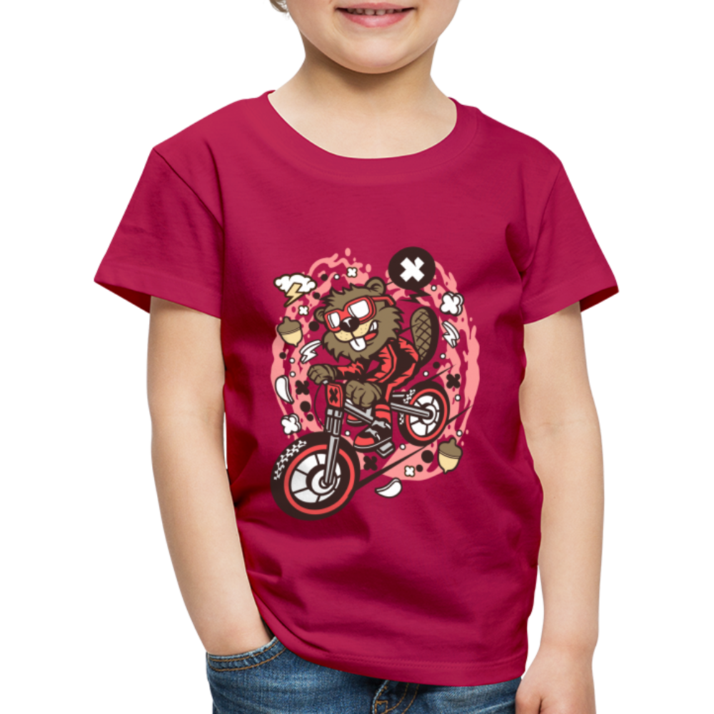 Maglietta Premium per bambini | Spreadshirt | Beaver Downhill - Borgogna