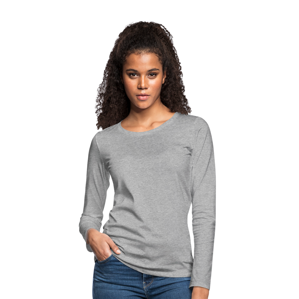 Maglietta Premium a manica lunga da donna | Spreadshirt - grigio melange