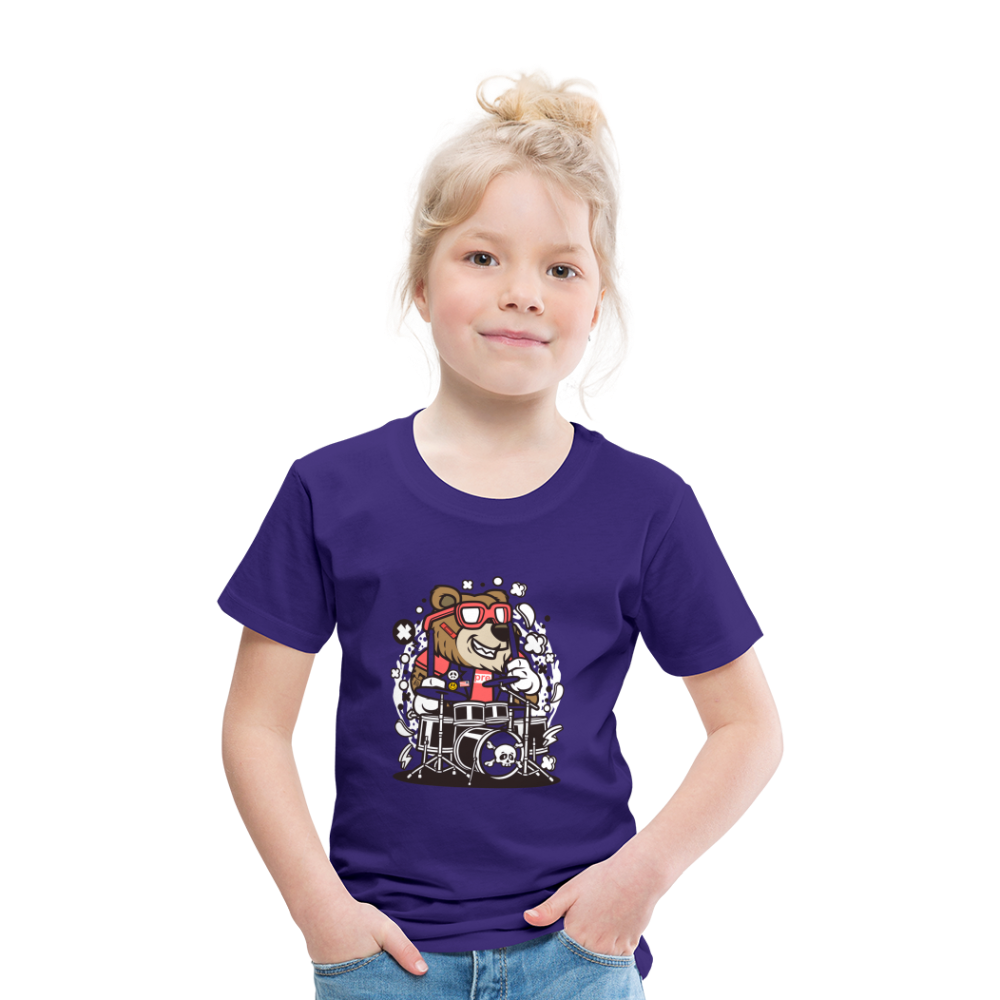 Maglietta Premium per bambini | Spreadshirt | Bear Drummer - viola