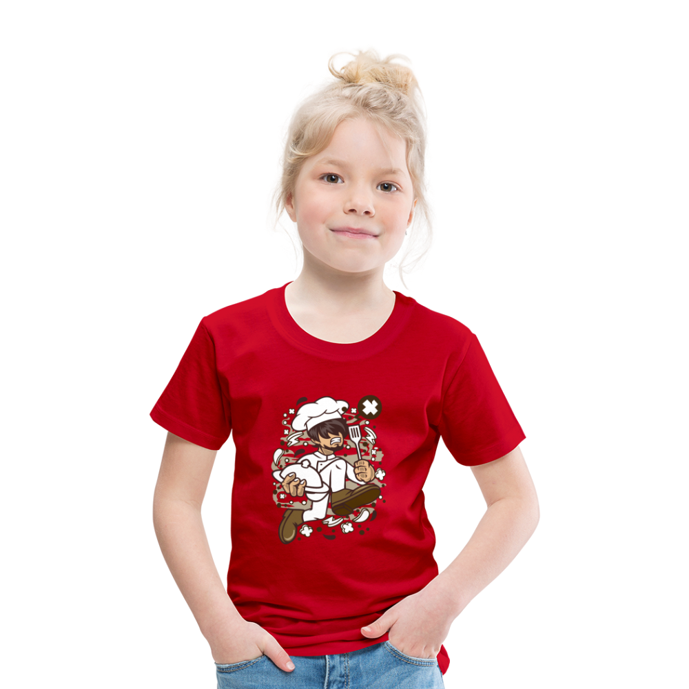 Maglietta Premium per bambini | Spreadshirt | Chef Running - rosso