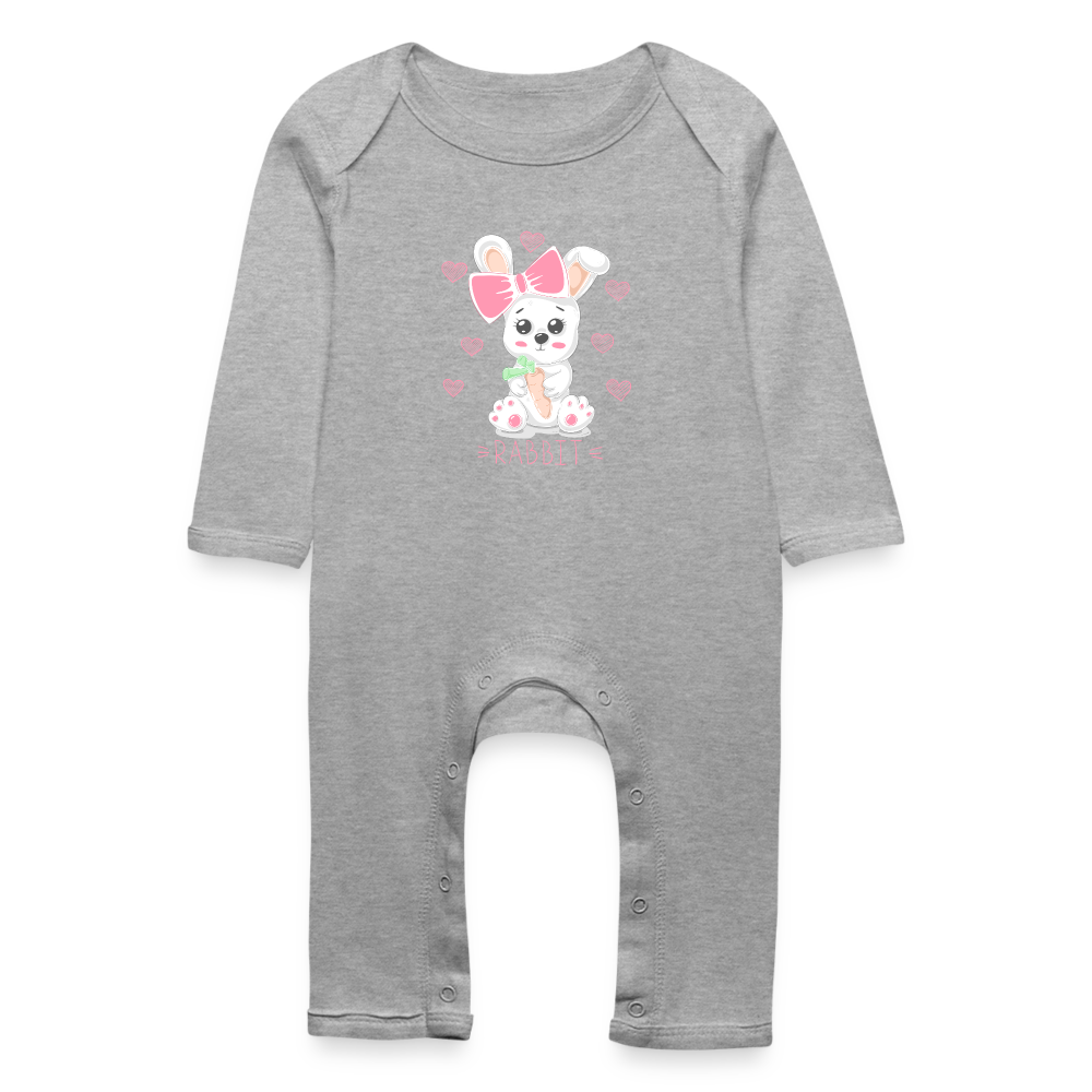 Tutina ecologica per neonato | BabyBugz | Rabbit - grigio melange