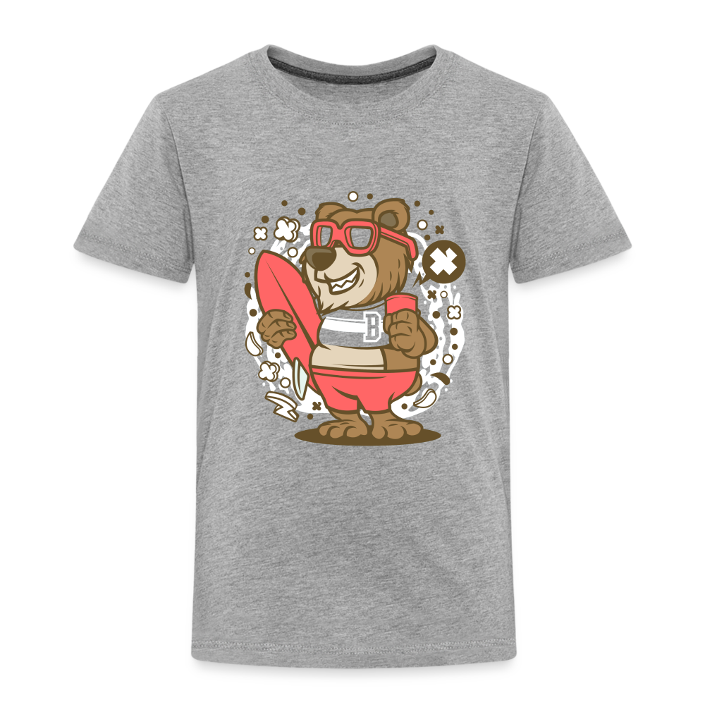 Maglietta Premium per bambini | Spreadshirt | Bear Surfing - grigio melange