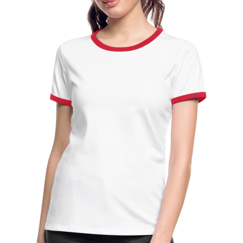 Maglietta Contrast da donna | Spreadshirt - bianco/rosso