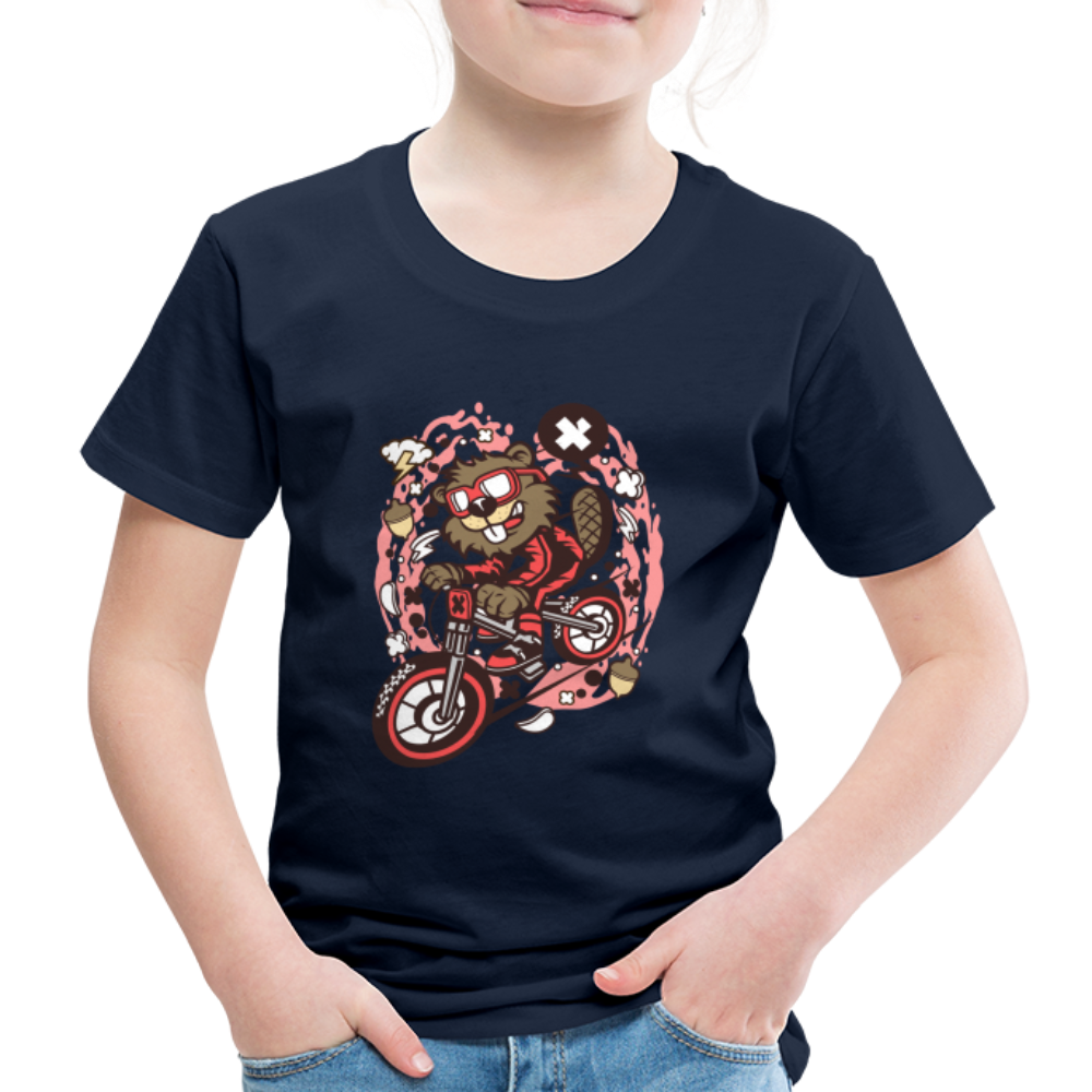 Maglietta Premium per bambini | Spreadshirt | Beaver Downhill - navy