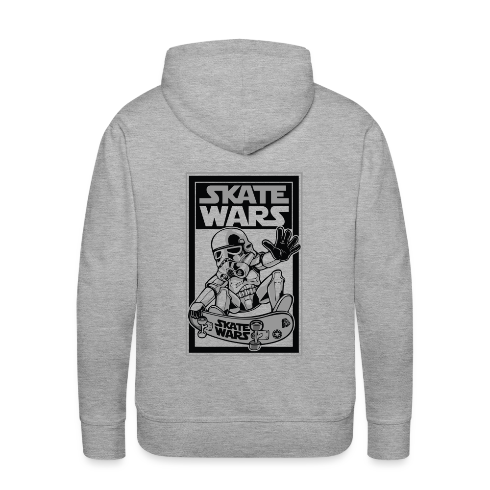 Felpa con cappuccio premium da uomo | Spreadshirt | Skate Wars - grigio melange