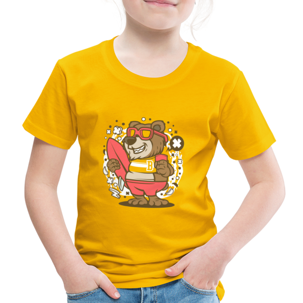 Maglietta Premium per bambini | Spreadshirt | Bear Surfing - giallo sole