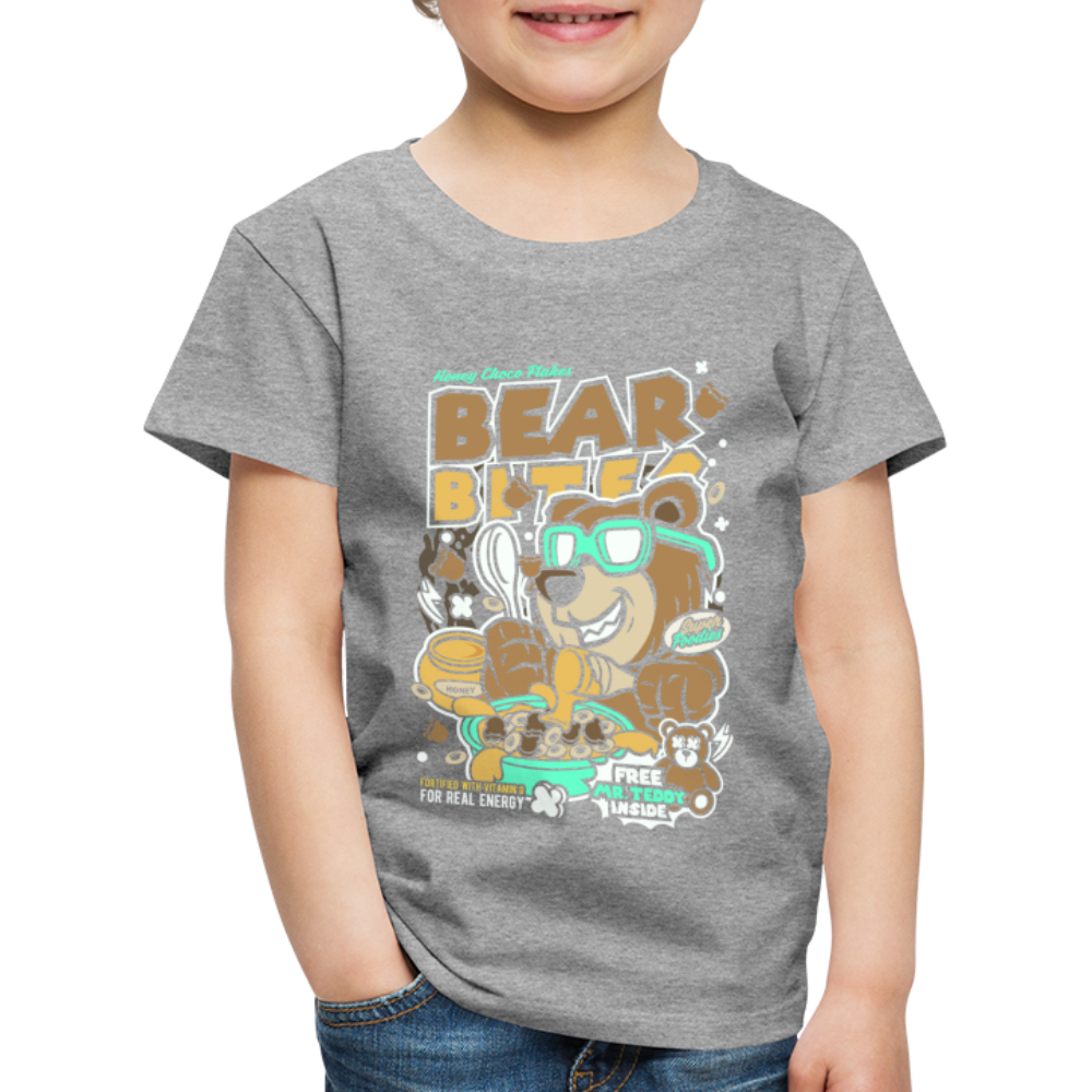 Maglietta Premium per bambini | Spreadshirt | Bear Bites - grigio melange