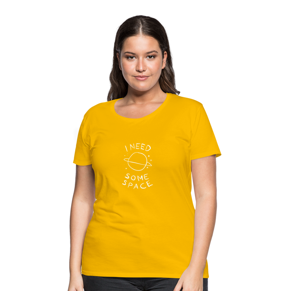 Maglietta Premium da donna | Spreadshirt | I Need Some Space - giallo sole