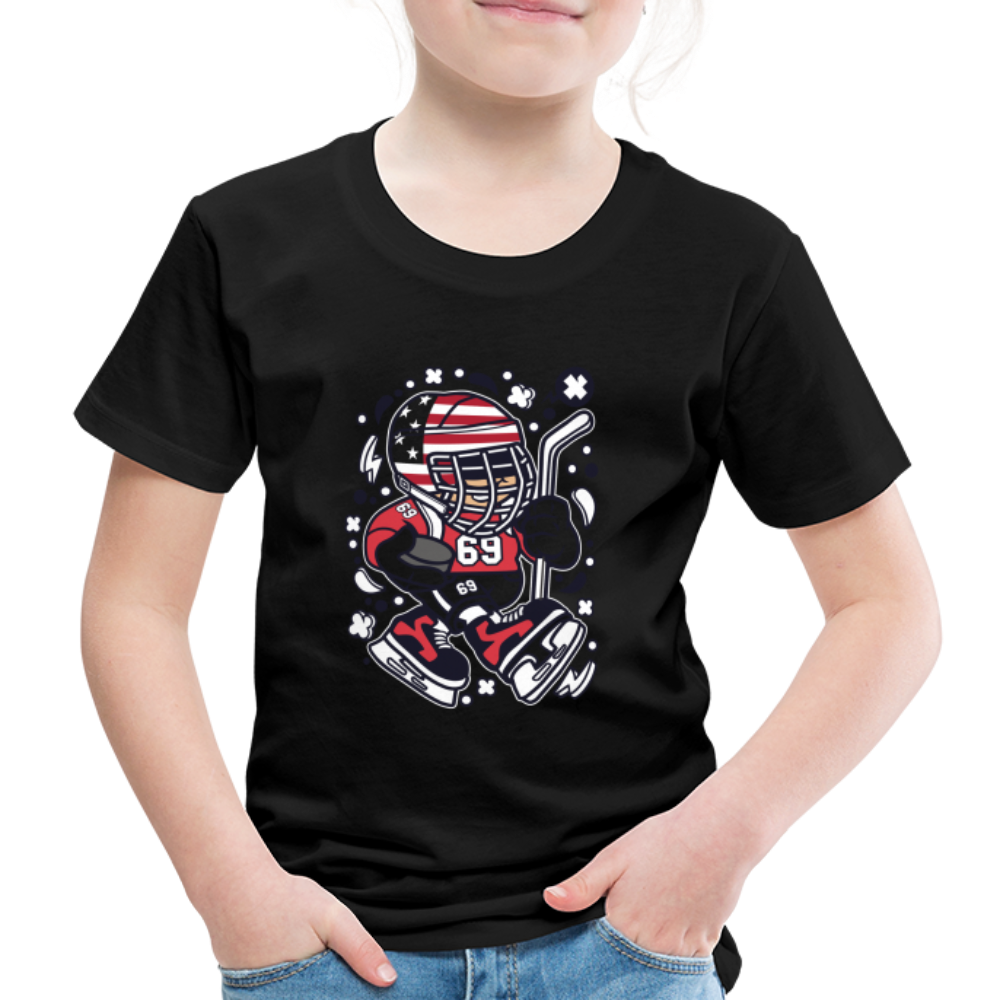 Maglietta Premium per bambini | Spreadshirt | American Hockey Kid - nero