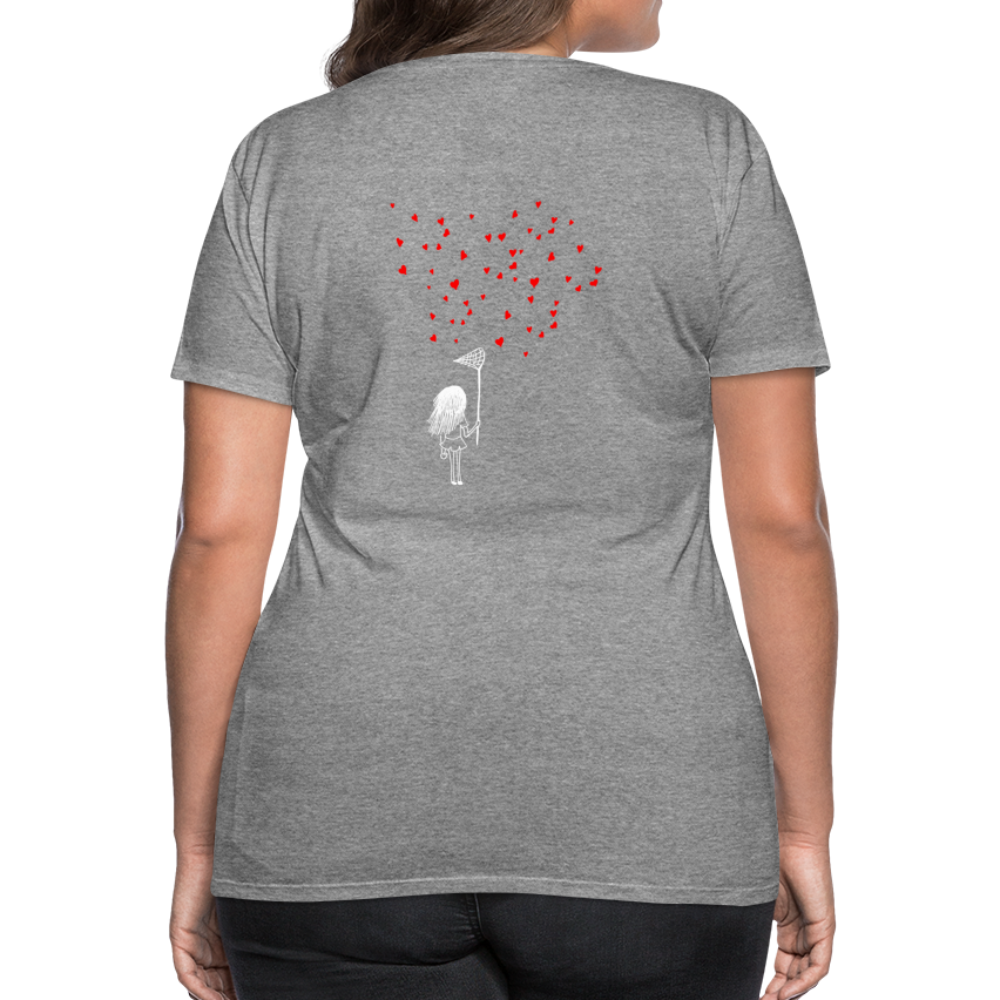 Maglietta Premium da donna | Spreadshirt | Collect Hearts - grigio melange