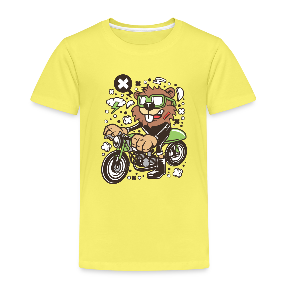 Maglietta Premium per bambini | Spreadshirt | Beaver Motorcycle - giallo