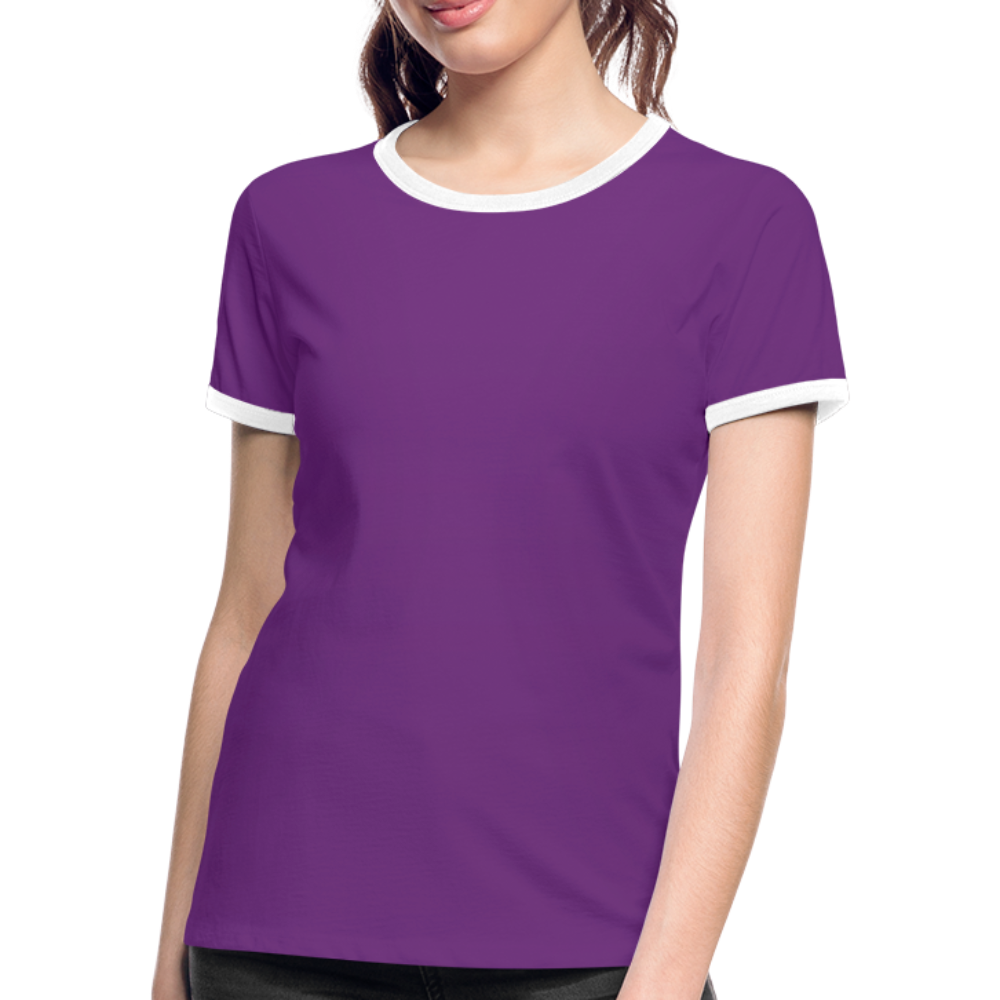 Maglietta Contrast da donna | Spreadshirt - viola/bianco