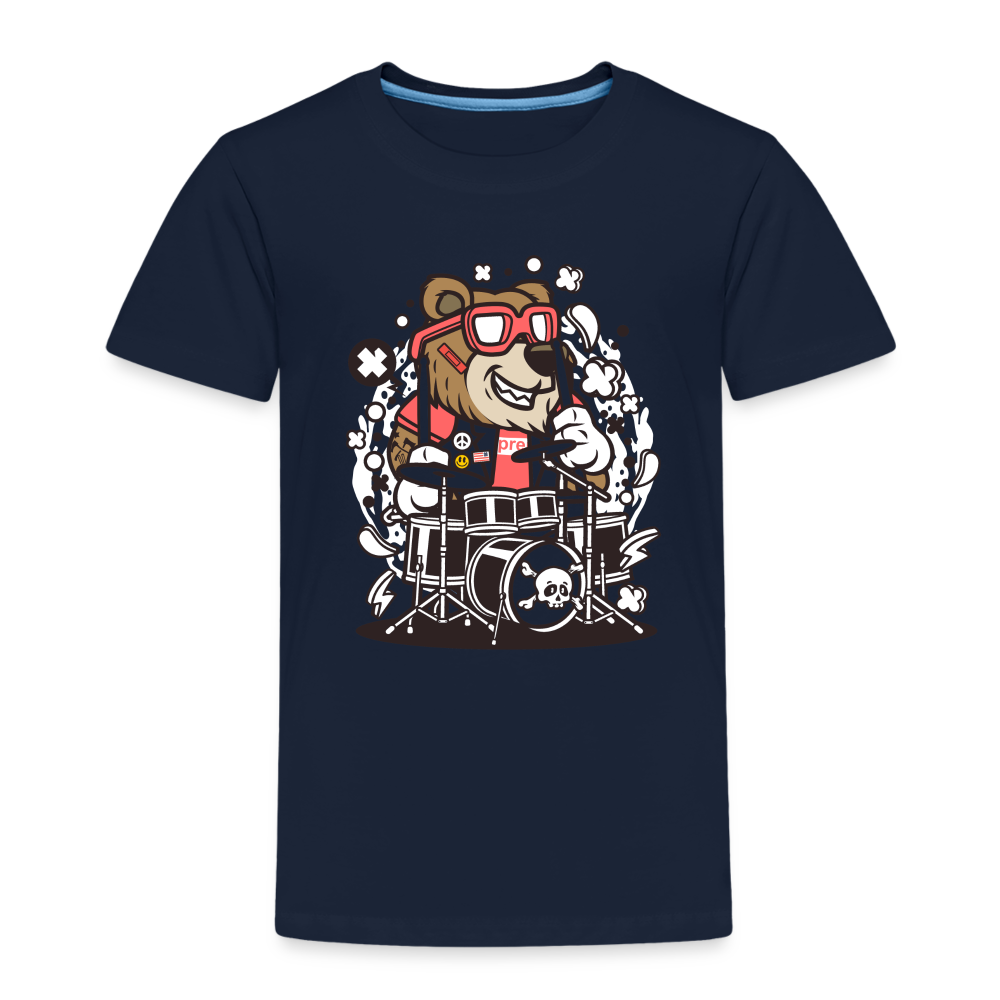 Maglietta Premium per bambini | Spreadshirt | Bear Drummer - navy