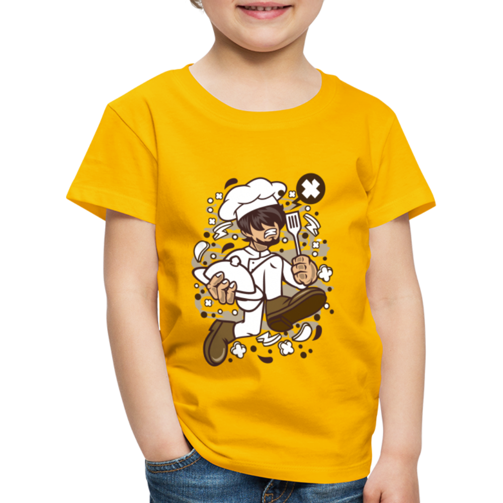 Maglietta Premium per bambini | Spreadshirt | Chef Running - giallo sole