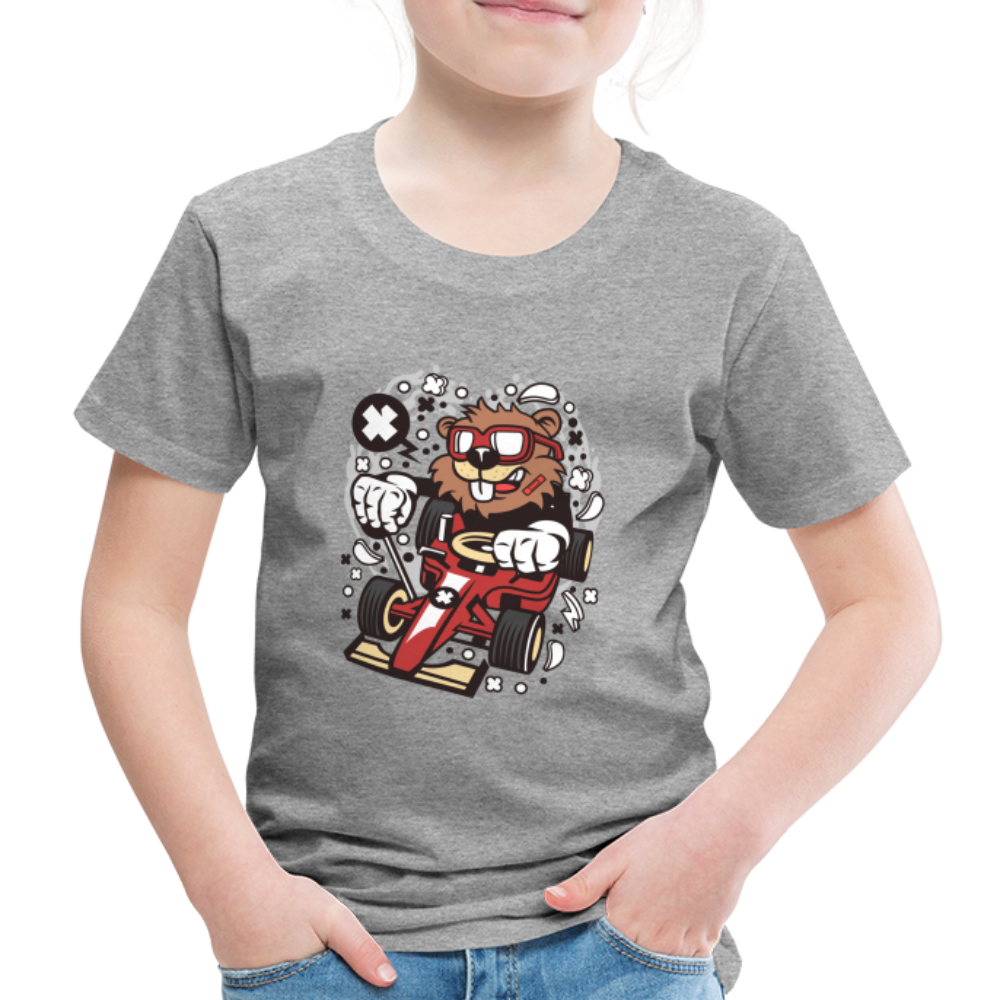 Maglietta Premium per bambini | Spreadshirt | Beaver Racer - grigio melange