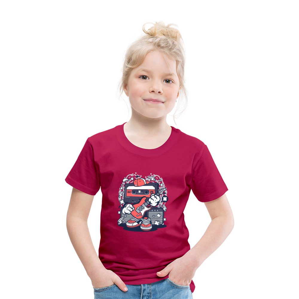 Maglietta Premium per bambini | Spreadshirt | Cassette Rockstar - Borgogna