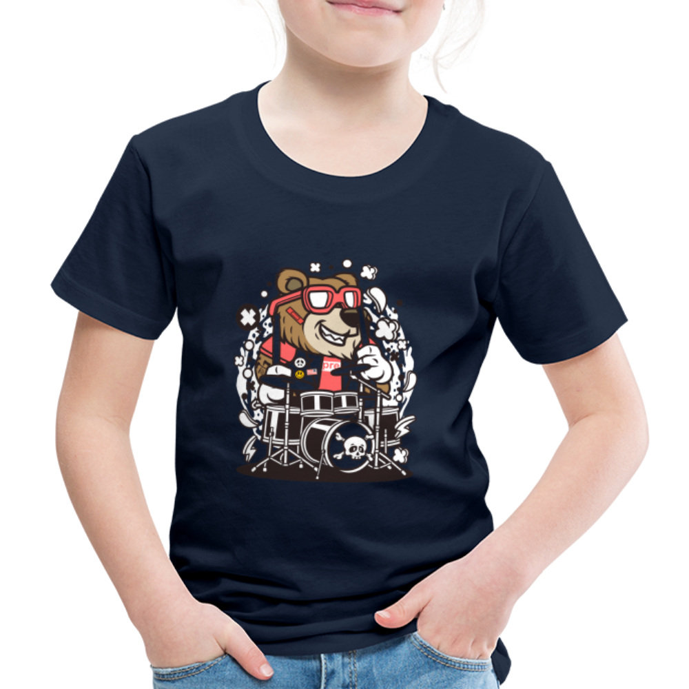 Maglietta Premium per bambini | Spreadshirt | Bear Drummer - navy