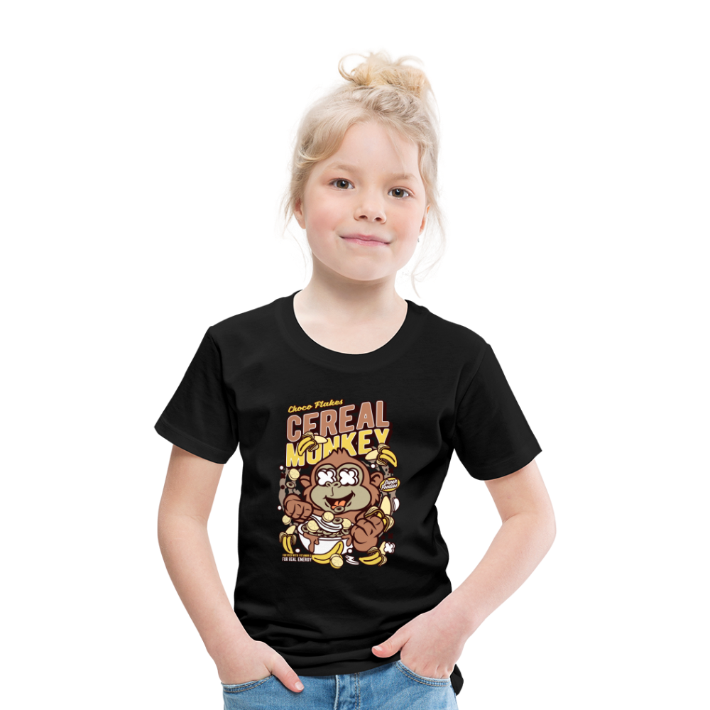 Maglietta Premium per bambini | Spreadshirt | Cereal Monkey - nero