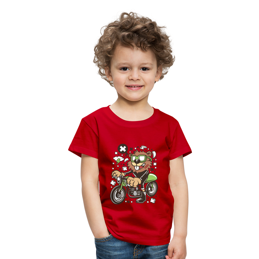 Maglietta Premium per bambini | Spreadshirt | Beaver Motorcycle - rosso