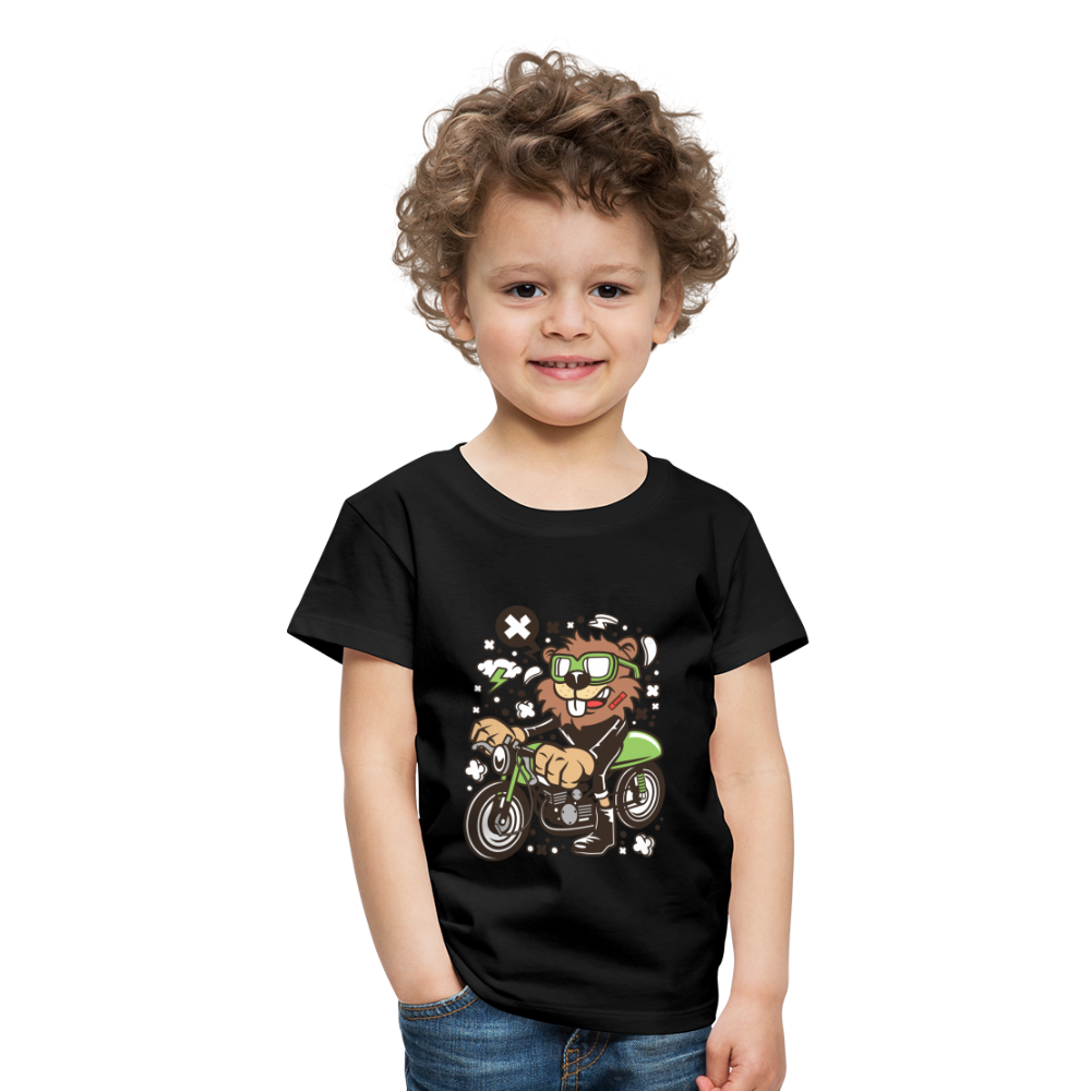 Maglietta Premium per bambini | Spreadshirt | Beaver Motorcycle - nero