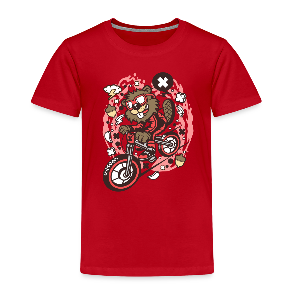 Maglietta Premium per bambini | Spreadshirt | Beaver Downhill - rosso